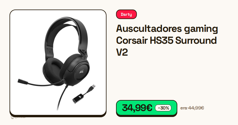 Auscultadores gaming Corsair pretos com microfone