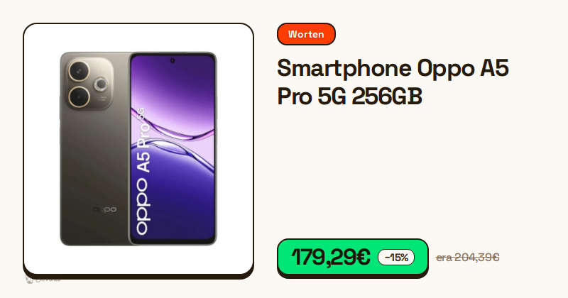 Smartphone Oppo A5 Pro 5G preto