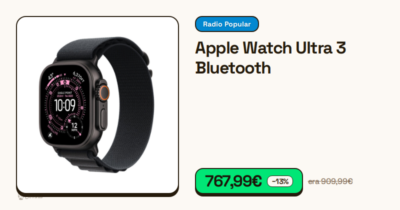 Apple Watch Ultra 3 com conectividade Bluetooth