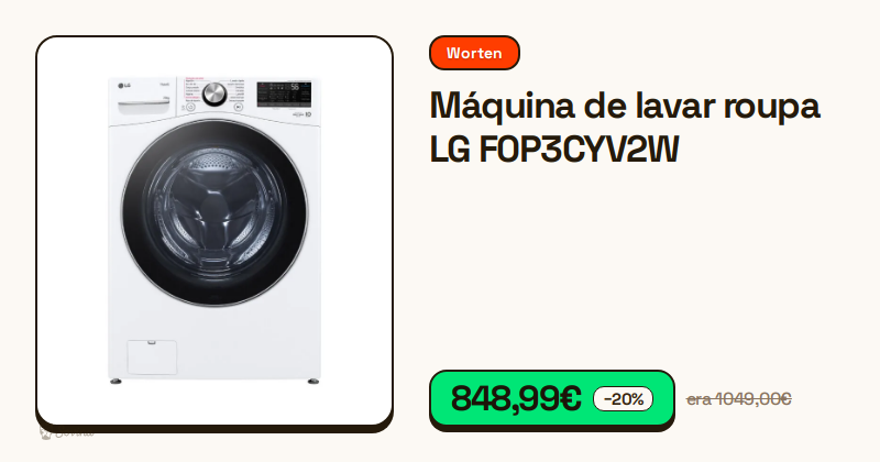 Máquina de lavar roupa LG F0P3CYV2W branca