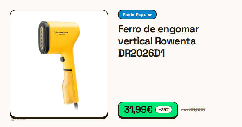 Ferro de engomar vertical Rowenta DR2026D1 na cor preta