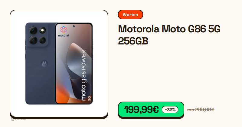Smartphone Motorola Moto G86 5G na cor Spellbound