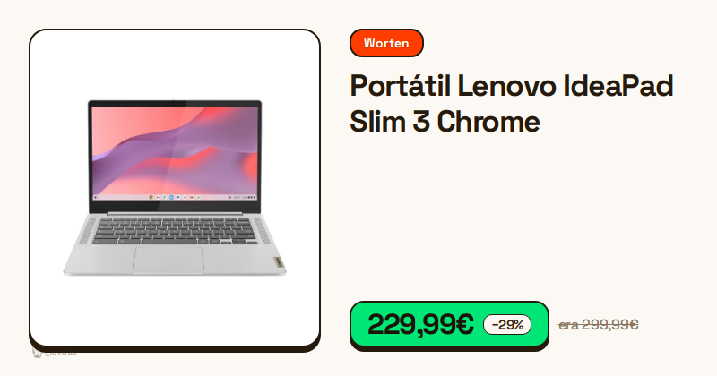 Imagem de Portátil Lenovo IdeaPad Slim 3 Chrome