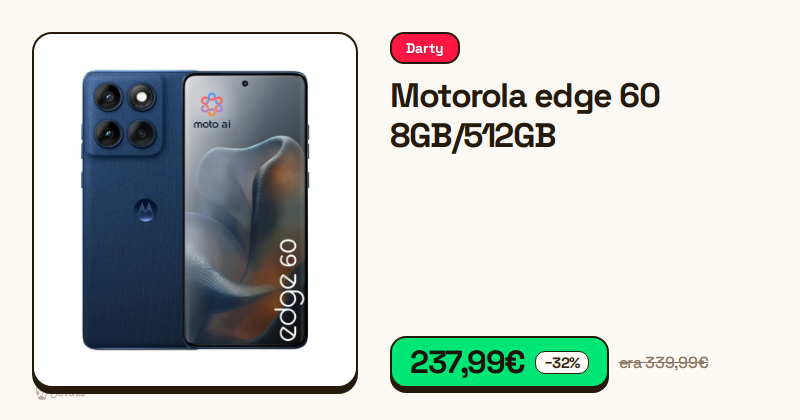 Smartphone Motorola edge 60 cor azul esverdeado