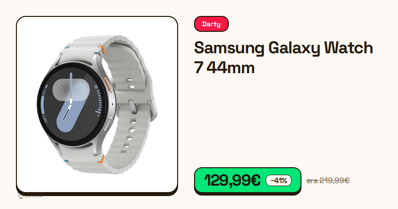 Samsung Galaxy Watch 7 de 44mm em cor prateada