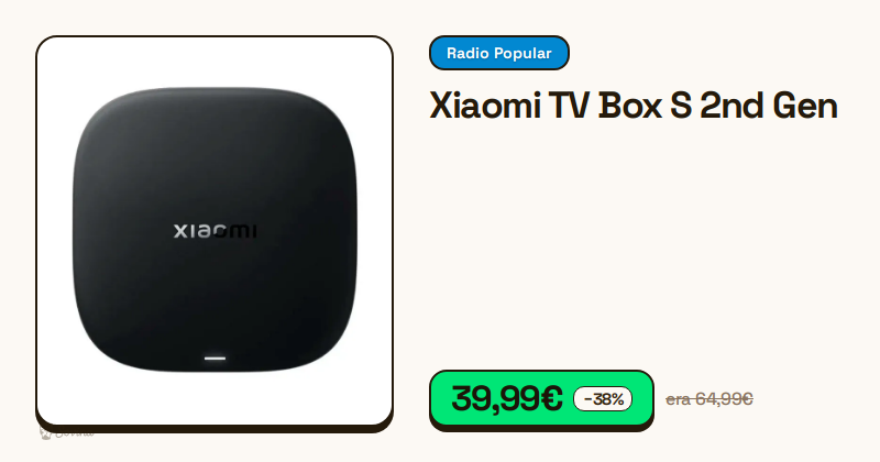 Xiaomi TV Box S 2nd Gen com comando à distância