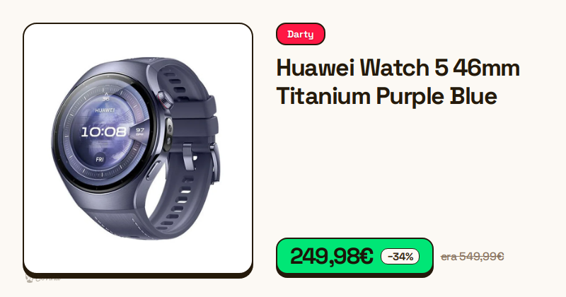 Huawei Watch 5 46mm Titanium Purple Blue