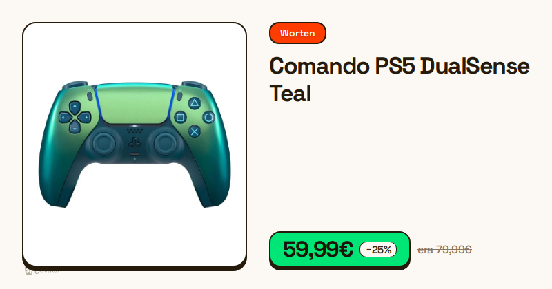 Comando PS5 DualSense na cor Teal
