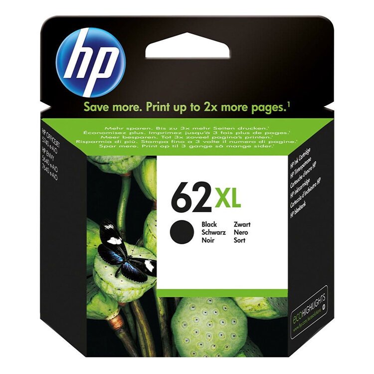 TINTEIRO HP 62 XL PRETO C2P05AE