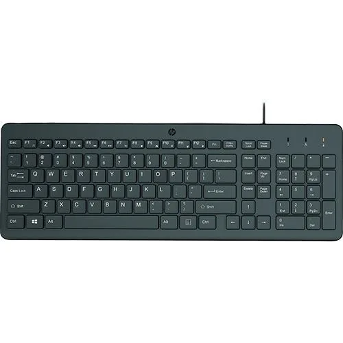 Teclado HP 150 (USB - Idioma Português - Teclado Numérico - Preto)