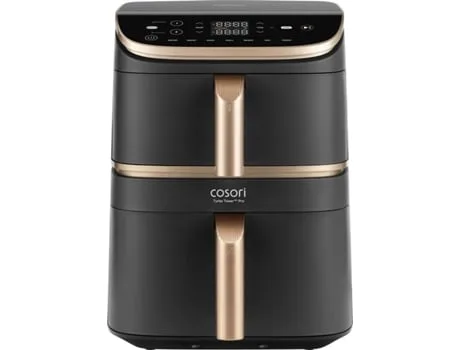 Fritadeira Sem Óleo Air Fryer COSORI Turbo Tower Pro Smart, Revestimento cerâmico, Wifi (10.8 L - Preto)