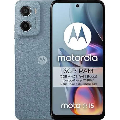 Smartphone MOTOROLA Moto E15 (6.67'' - 2 GB - 64 GB - Azul Claro)