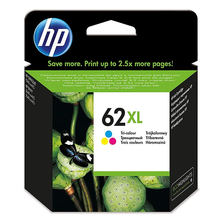 TINTEIRO HP 62 XL TRICOLOR C2P07AE