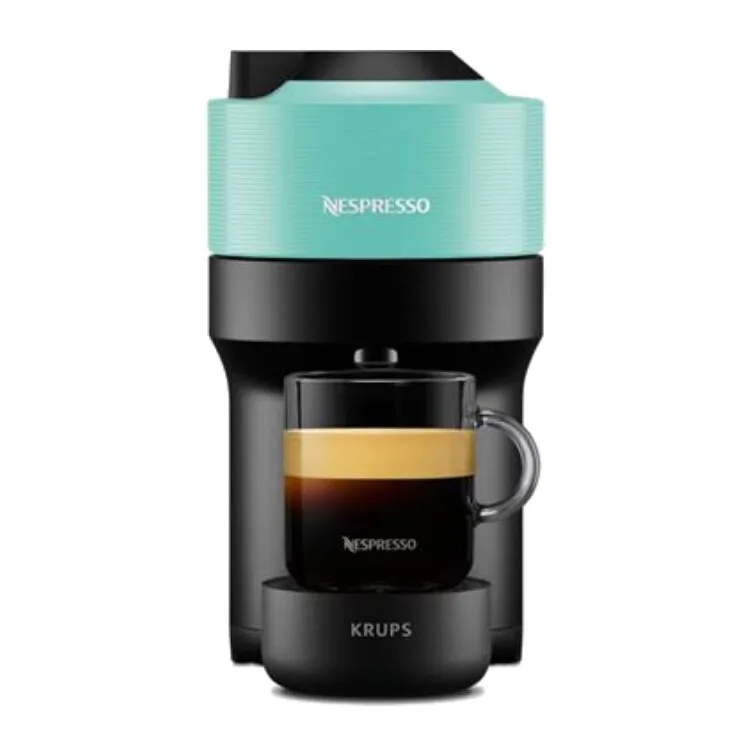 MÁQUINA CAFÉ CÁPSULAS KRUPS NESPRESSO VERTUO POP XN9204 MINT