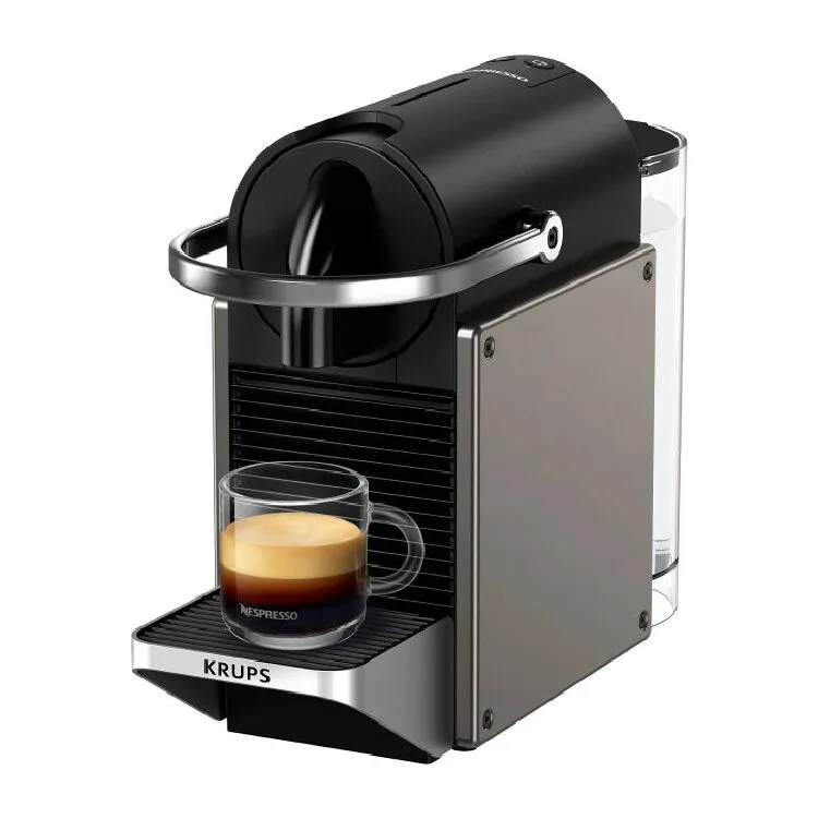 MÁQUINA CAFÉ CÁPSULAS KRUPS NESPRESSO XN306TP3 PIXIE TITÂNIO