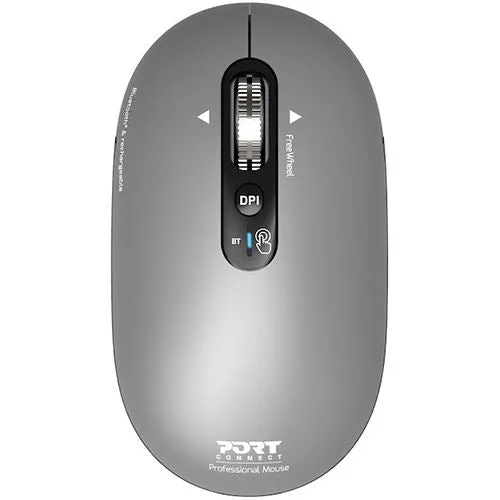 Rato Bluetooth PORT DESIGN Pure MAC 910009 (4 Botões - Até 3200 DPI - Cinzento)