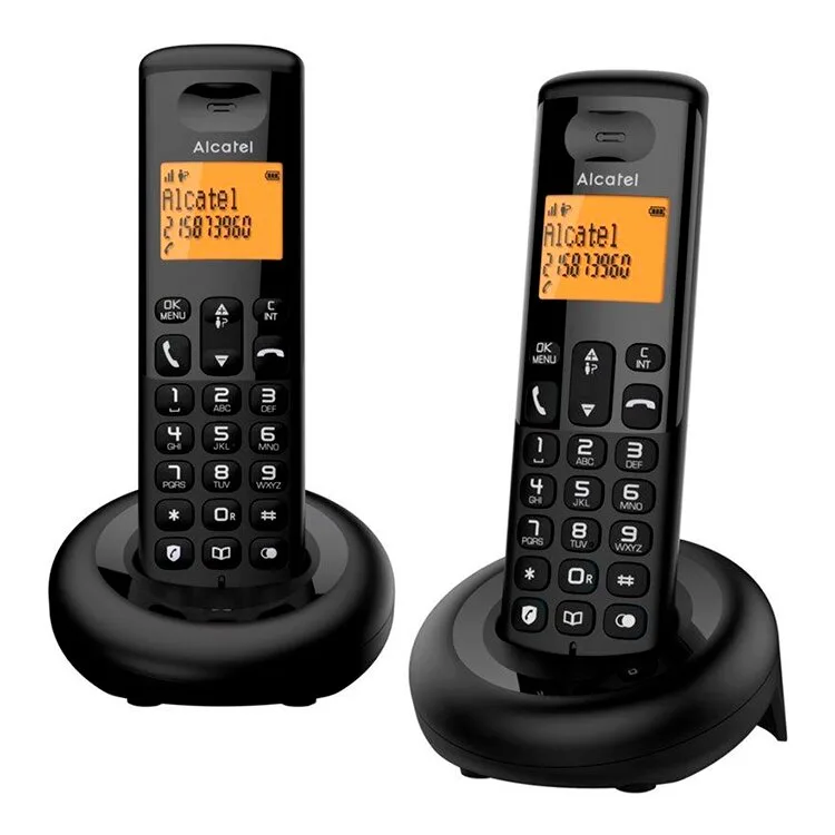 TELEFONE SEM FIOS ALCATEL E160 DUO PRETO