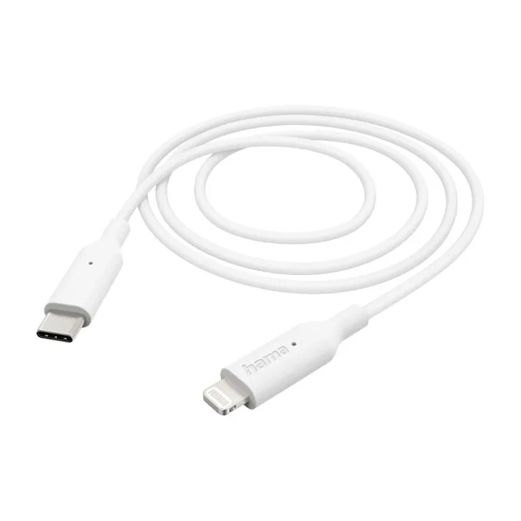 CABO HAMA USB-C LIGHT 1MT WHT