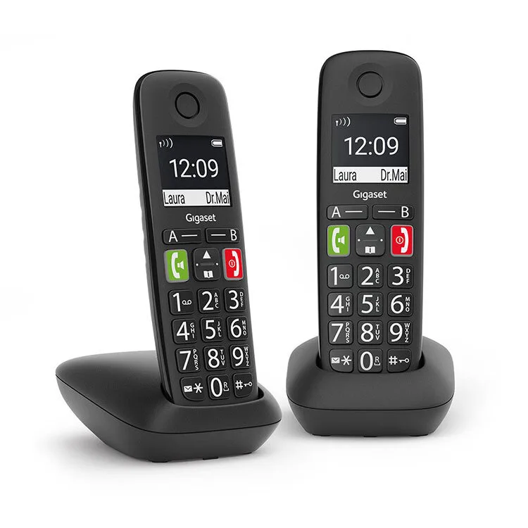 TELEFONE SEM FIOS GIGASET E290 DUO BK
