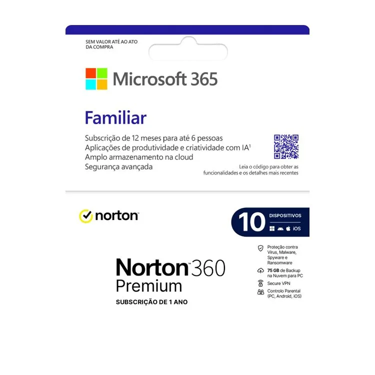 MICROSOFT OFFICE 365 FAMILIA 25 + NORTON