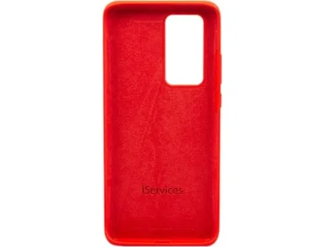 Capa ISERVICE Silicone Liquido Huawei P40 (Vermelho)