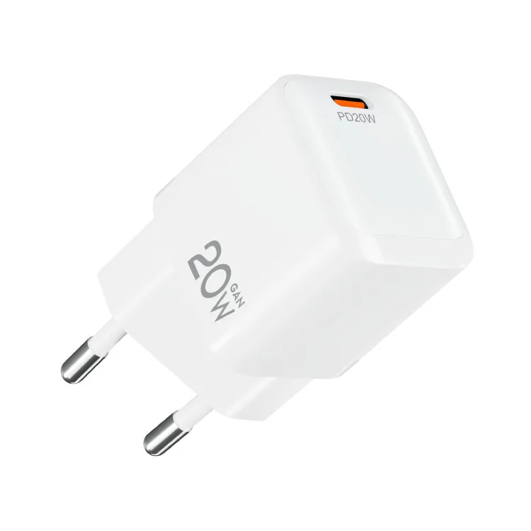CARREGADOR TECH FUZZION GAN 20W 1 USB-C WHT
