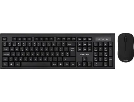 Teclado + Rato MITSAI C411 (Wireless - 1600 dpi - Ótico - Teclado Numérico)