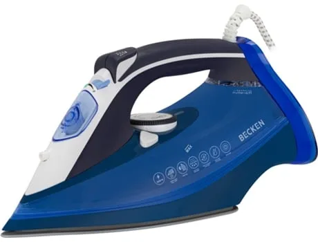 Ferro a Vapor BECKEN BSI3860 (Jato vapor: 120 g/min - Base: Cerâmica - 3000 W)