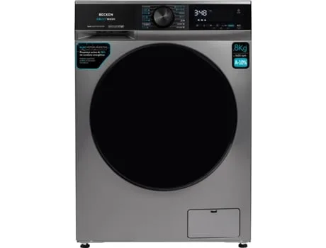 Máquina de Lavar Roupa BECKEN Boostwash BWM8812N (8 kg - 1400 rpm - Inox)