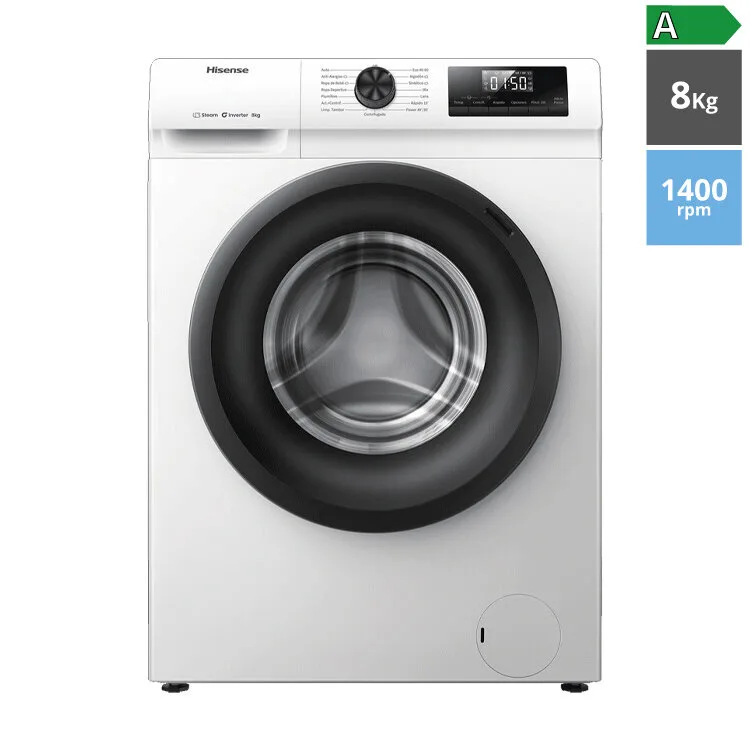 MÁQUINA LAVAR ROUPA HISENSE WF1Q8041BW