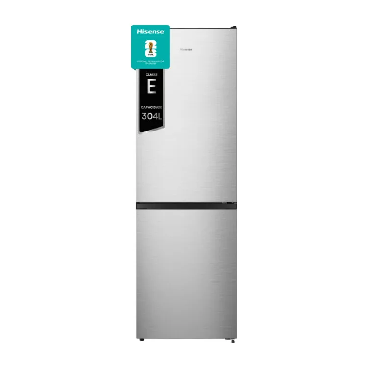 Frigorífico Combinado Hisense RB390N4ACE | 186x59.5x58.9 cm | 304 L | E | Look Inox