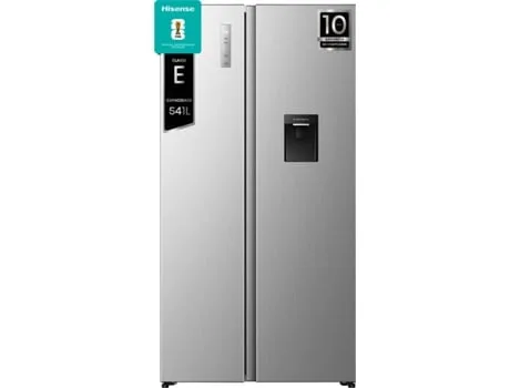 Frigorífico Americano SBS HISENSE RS3P558NMIE (No Frost - 178.6 cm - 541 L - Cinzento)