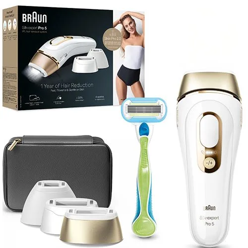 Depiladora Luz Pulsada BRAUN Silk Expert S5 Pl5242 (IPL - Multi-zonas - Corrente)