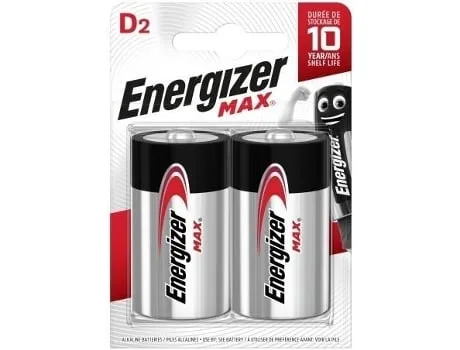 Pilhas Energizer D LR20 Max - Blister de Cartão 2 Unidades