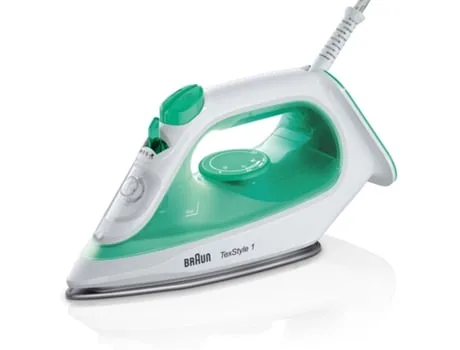 Ferro a Vapor BRAUN TexStyle 1 SI1040GR (Jato a vapor 120 g/min - Base Cerâmica)