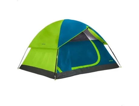 Tenda de Campismo AKTIVE 4 Pessoas Teto Duplo (240 x 210 x 130 cm - Verde)