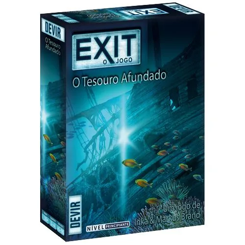Jogo de Tabuleiro DEVIR EXIT: O Tesouro Afundado (Idade Mínima: 10 anos - Nível Dificuldade: Baixo)