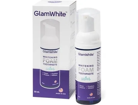 Pasta de Dentes em Espuma GLAMWHITE Ação Branqueadora (50 ml)