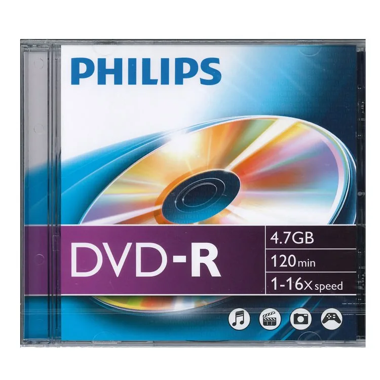DVDR DVD-R PHILIPS 4,7GB 16X JC