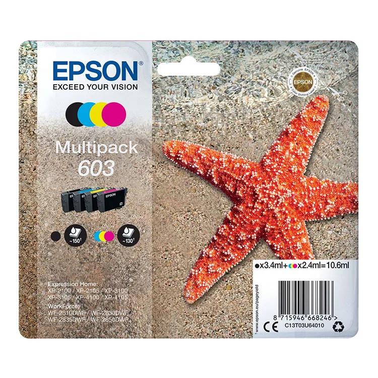 Tinteiro Multipack Epson 603 Preto | Ciano | Magenta | Amarelo