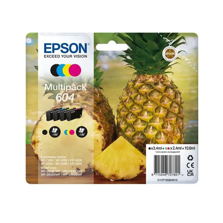 TINTEIRO EPSON 604 MULTIPACK 4 CORES
